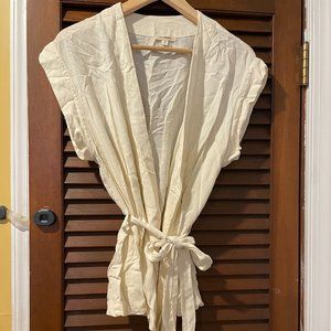 Suunday Wrap Top, SZ M, Cream